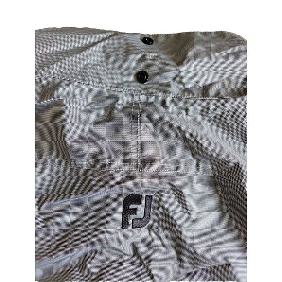DryJoys FootJoy Jacket Mens XL Gray Full Zip Mockneck Pockets Lined LS Golf Logo - Picture 7 of 16